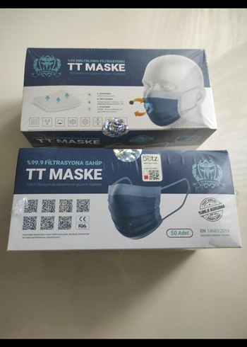 TT Maske 99.9% Filtreli Maskesi iki kutu fiyatidir. - Görsel 2