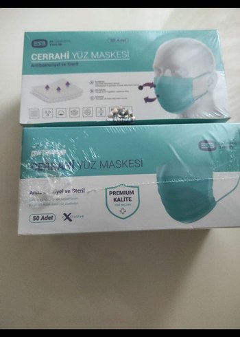 50 Adet Antibakteriyel Cerrahi Yüz Maskesi - Görsel 3