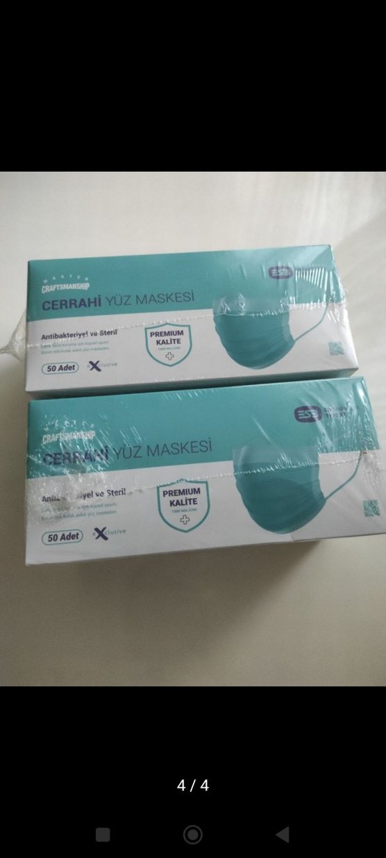 50 Adet Antibakteriyel Cerrahi Yüz Maskesi - Görsel 4