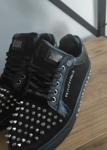 Erkek Siyah Çivili Rock Punk Bot - Görsel 6