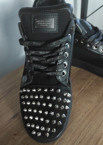 Erkek Siyah Çivili Rock Punk Bot - Görsel 5