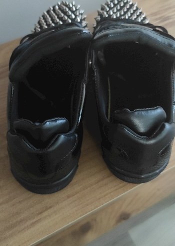 Erkek Siyah Çivili Rock Punk Bot - Görsel 3