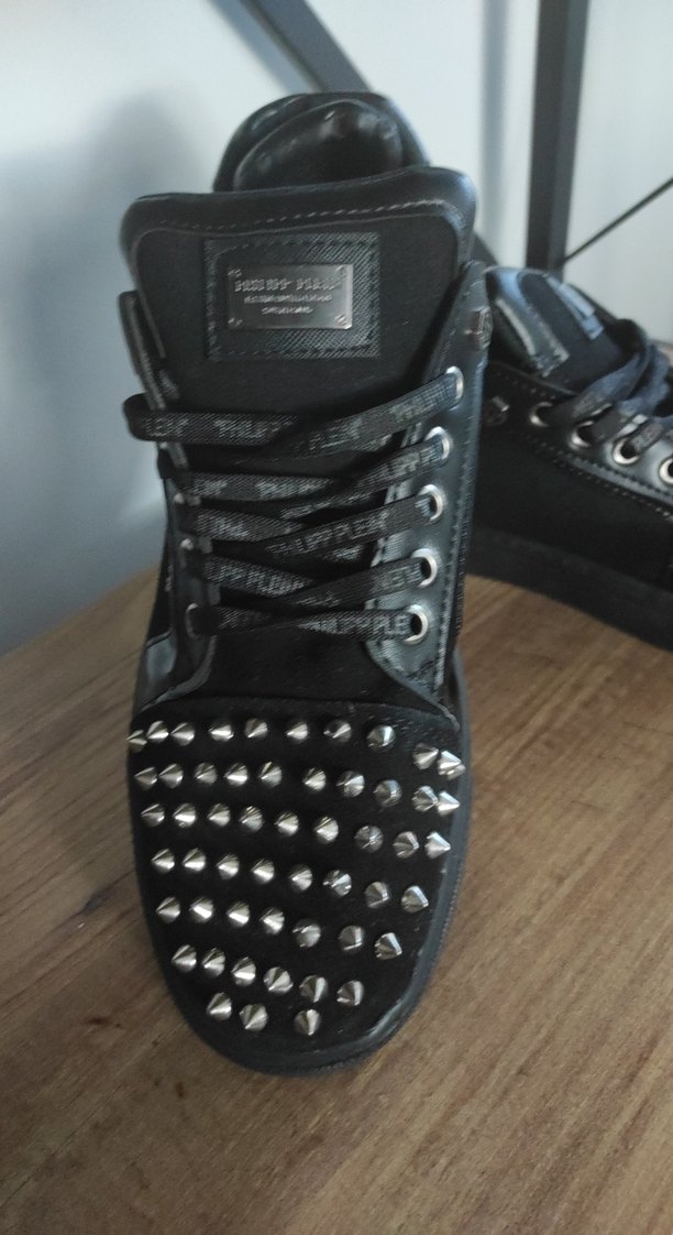 Erkek Siyah Çivili Rock Punk Bot - Görsel 5