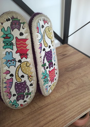 Mor Örgü cocuk Ev Terliği - Görsel 5