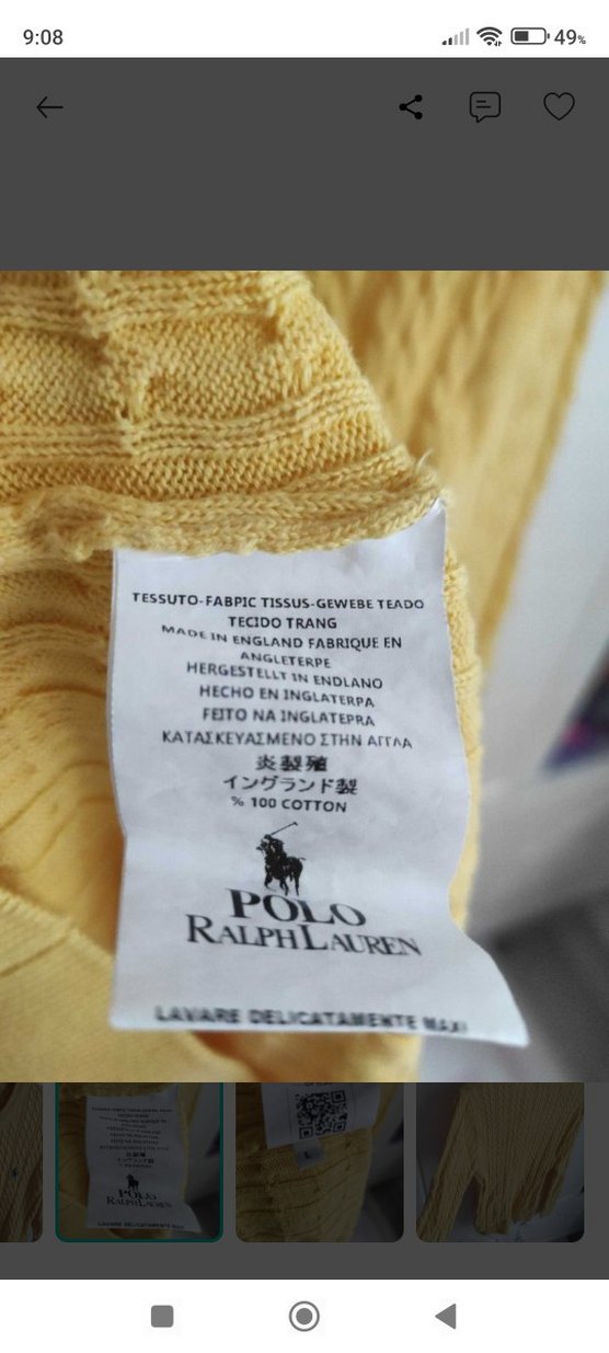 Polo Ralph Lauren Sarı Triko Kazak — görsel 5/6