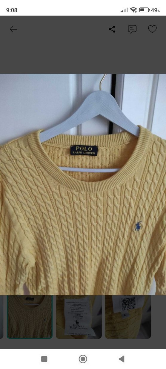 Polo Ralph Lauren Sarı Triko Kazak — görsel 2/6