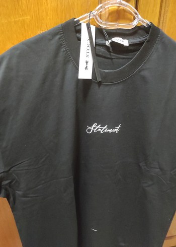unisex Siyah Pamuklu Baskılı Tişört