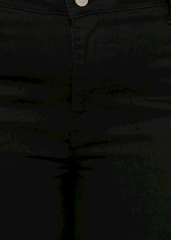 Kadın Büyük Beden(52) Siyah Kemerli Dar Kesim Cigarette Pantolon - Görsel 3