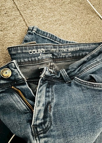 Colin's Gri Kadın Denim Pantolon, Normal Boy, Kemerli