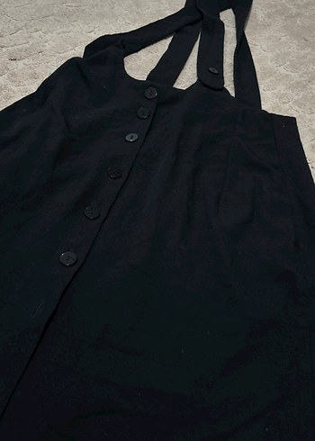 Düğmeli Siyah Mini Solopet - Görsel 4