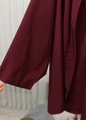 Bordo Kadın kimono takım tesettür - Görsel 2