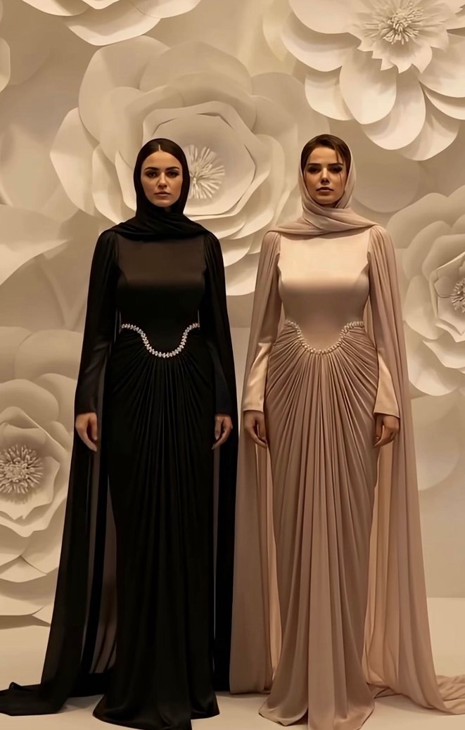 Tesettür abiye elbise - Görsel 3