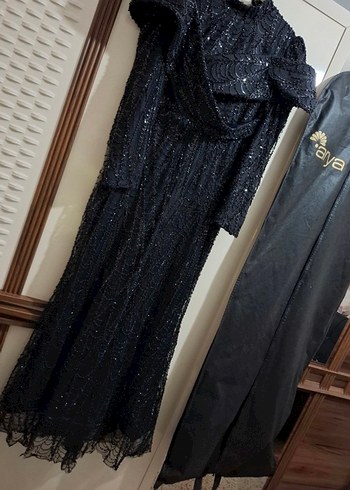 Tesettür işelemeli abiye kira - Görsel 2