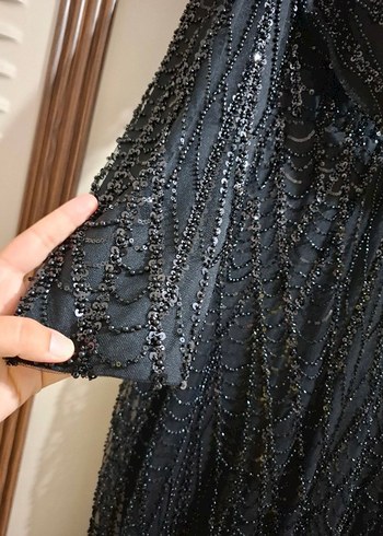 Tesettür işelemeli abiye kira - Görsel 3