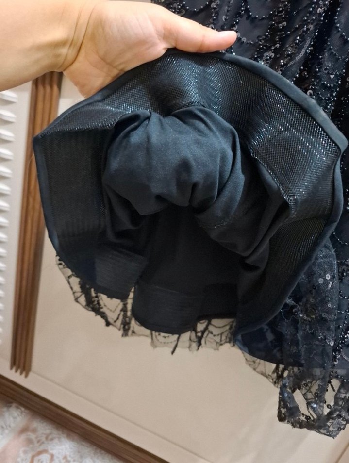 Tesettür işelemeli abiye kira - Görsel 4