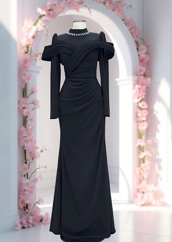 Tesettür abiye elbise - Görsel 2