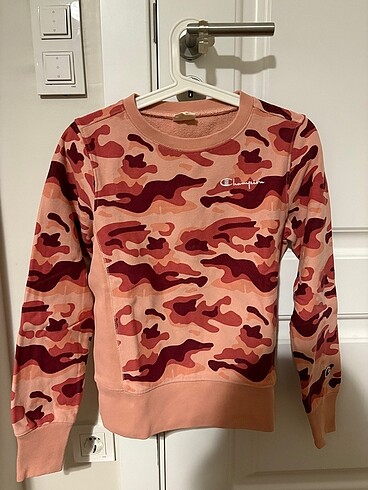 Champion pembe kamuflaj sweatshirt kazak