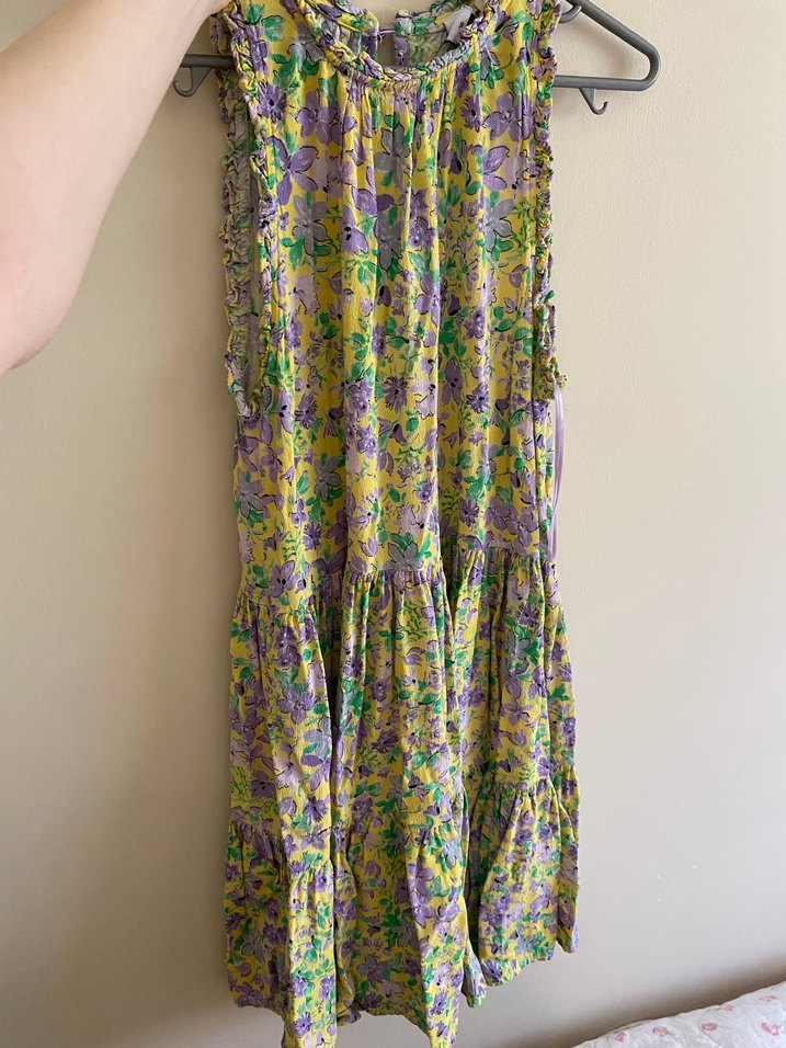 Çiçek Desenli Fırfırlı Uzun Bohem Elbise - Görsel 5