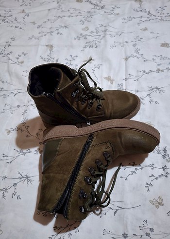 Kahverengi Süet Kadın Dolgu Topuk Bot - Görsel 4