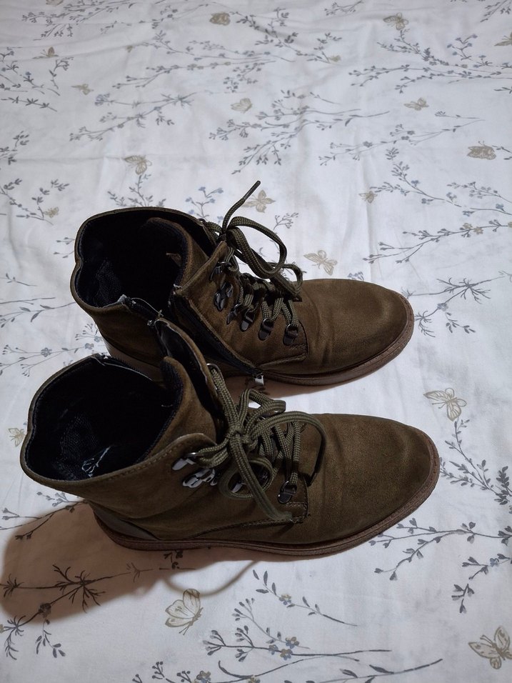 Kahverengi Süet Kadın Dolgu Topuk Bot - Görsel 5