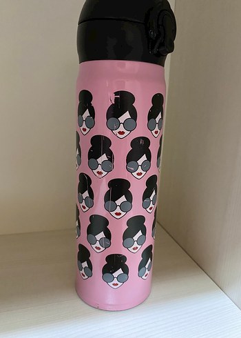 Pembe Desenli Çocuk Termos