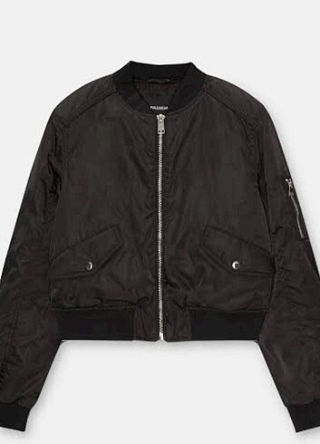 Pull&Bear Siyah Kadın Bomber Ceket