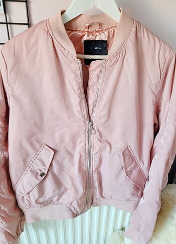Pull&Bear Kadın Pudra Bomber Ceket