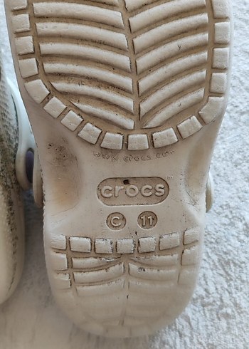 crocs Beyaz Parlak Detaylı Kız Çocuk Terliği - Görsel 6