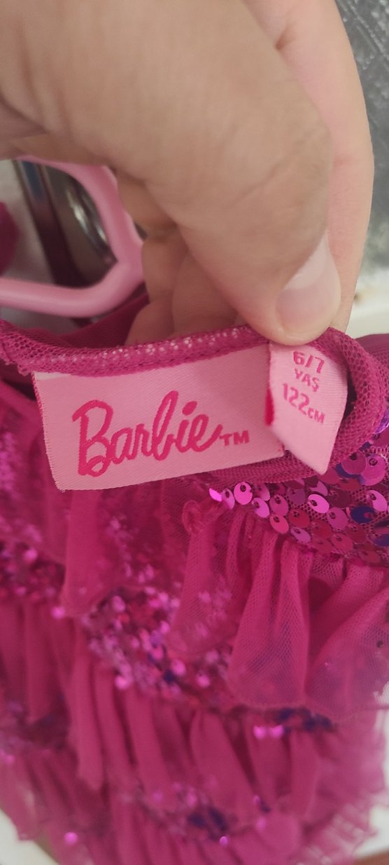 Pembe Pul Payetli Fırfırlı Kız Elbisesi - Görsel 3