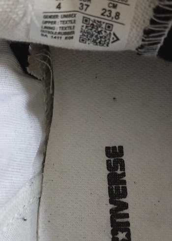 Converse Kadın Siyah Beyaz Düz Taban converse sağlam temiz orjinal