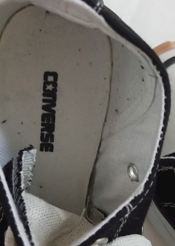37 Beden Kadın Siyah Beyaz Düz Taban converse sağlam temiz orjinal