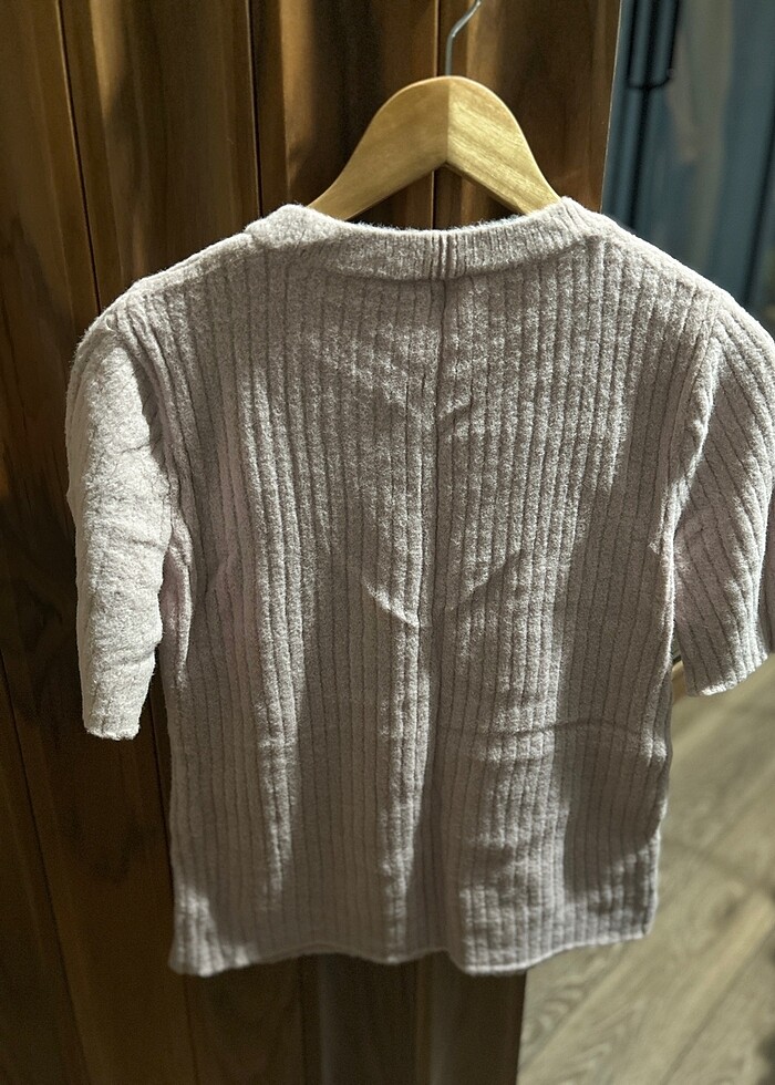 Kadın kısa kollu triko bluz - Görsel 2