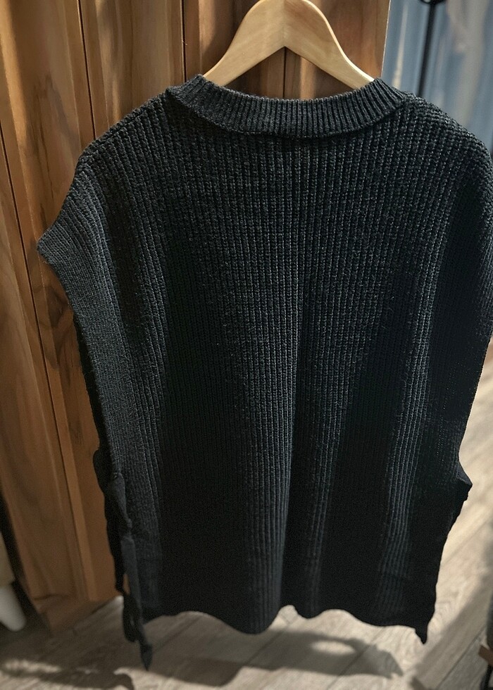 Kadın örgü uzun süveter - Görsel 2