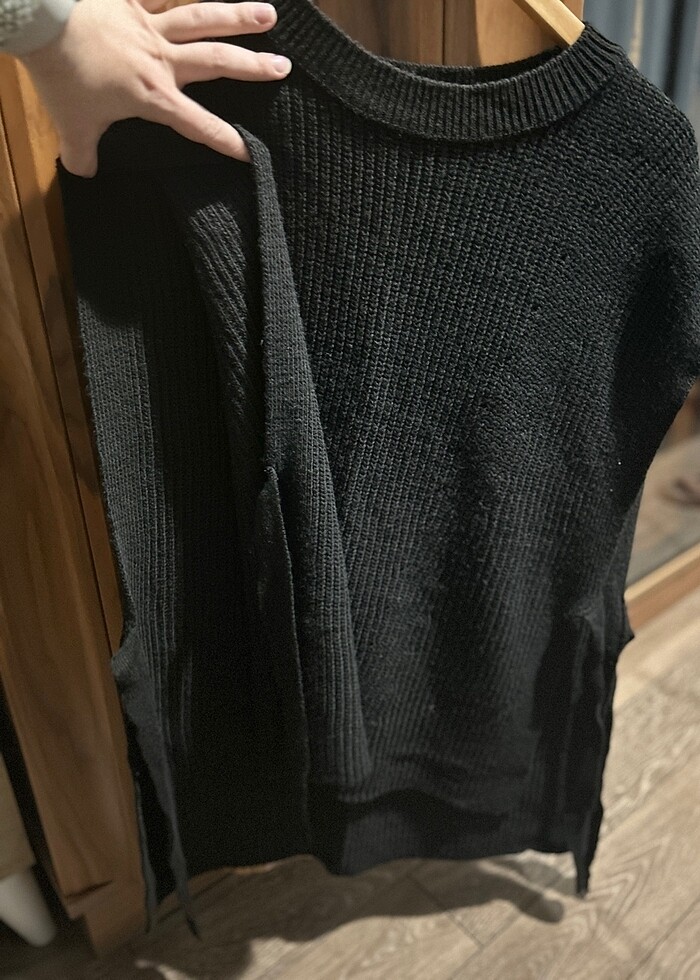 Kadın örgü uzun süveter - Görsel 3