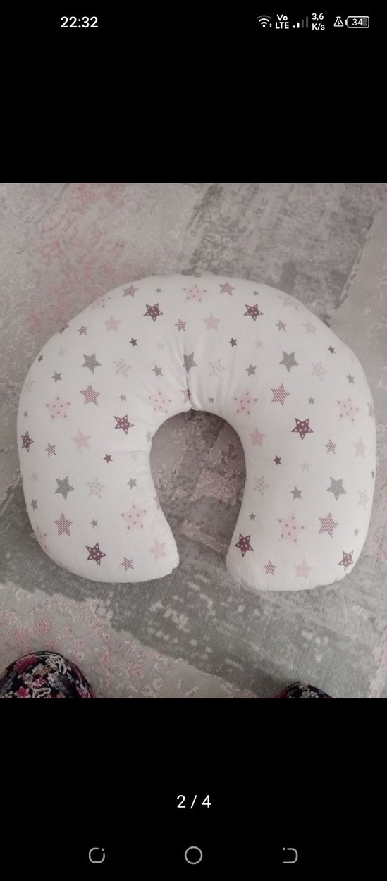 Diger Gri Desenli Emzirme ve Hamile Yastığı - Görsel 2