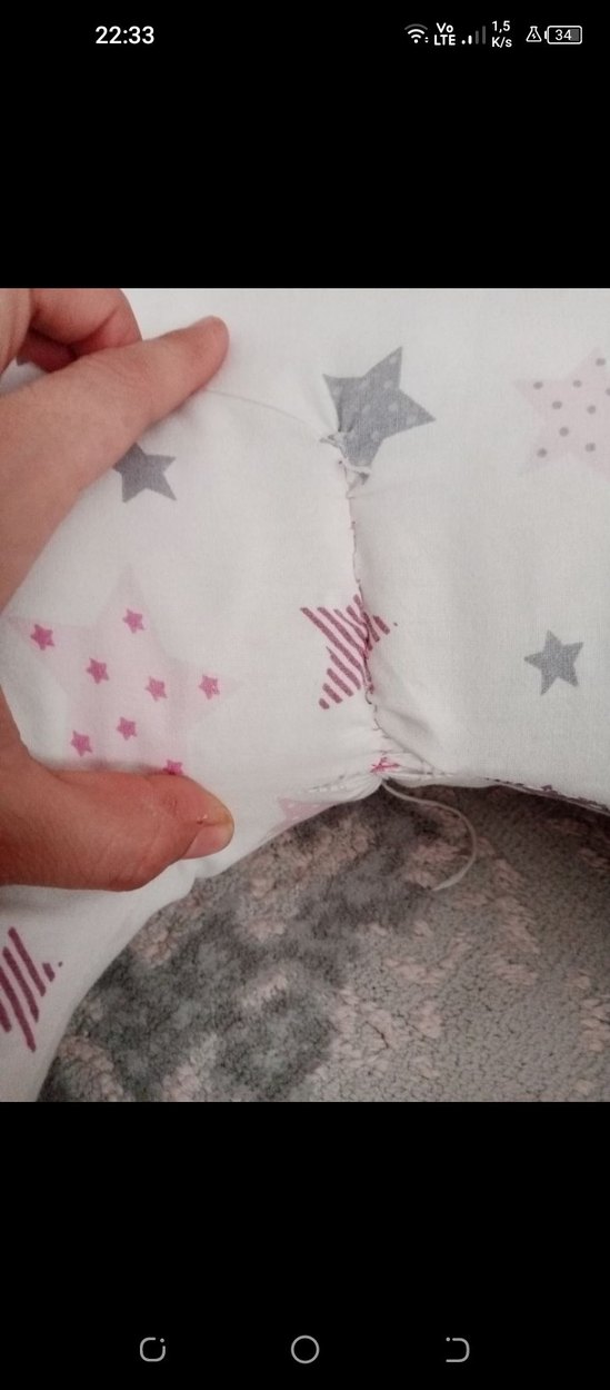 Diger Gri Desenli Emzirme ve Hamile Yastığı - Görsel 4