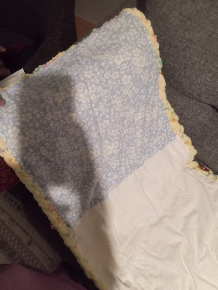 Çocuklar için çok renkli örgü battaniye - Görsel 2