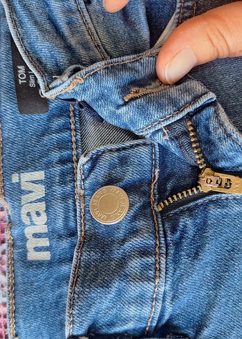 8 Yaş Beden mavi Renk Mavi jean çocuk kot pantolon