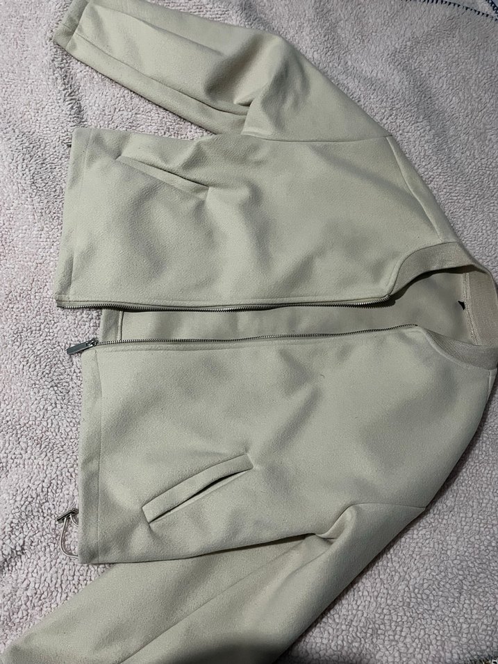 Bej Tüylü Kadın Midi Ceket - Görsel 2