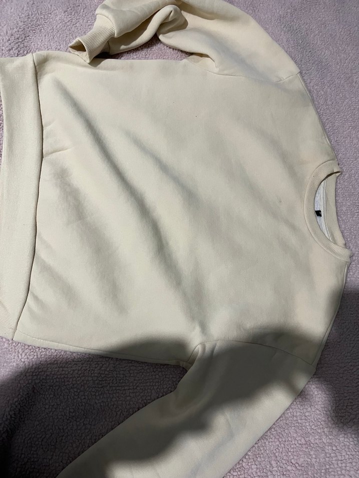 Bej Kadın Sweatshirt Rahat Kesim - Görsel 2