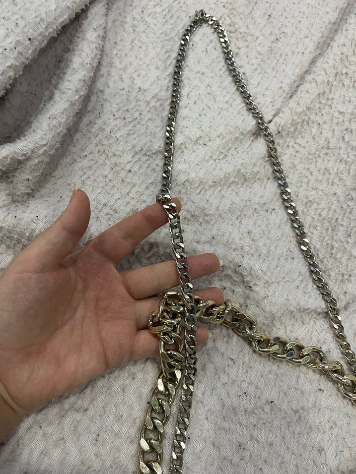 bershla Beyaz Deri Zincir Detaylı Kadın Çanta - Görsel 2