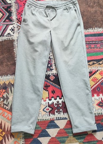 Gri Salaş erkek Kumaş Pantolon