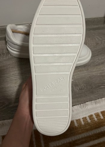 Beyaz PULL BEAR erkek ayakkabı - Görsel 3