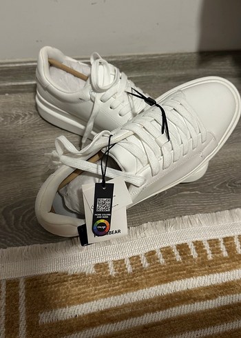 Beyaz PULL BEAR erkek ayakkabı - Görsel 4