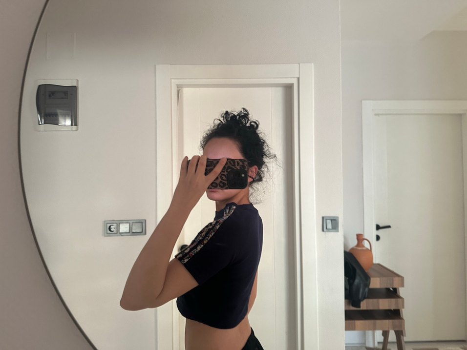 Lacivert adidas  Crop Top - Görsel 2