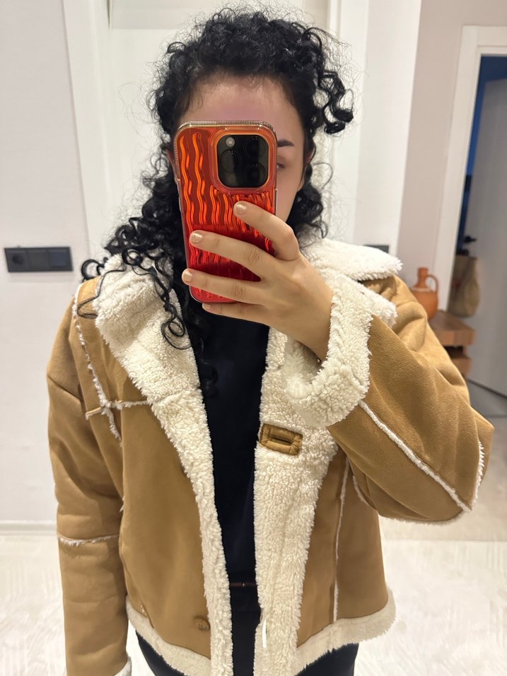 Ole markasının Süet Kadın Kışlık Ceket - Görsel 4