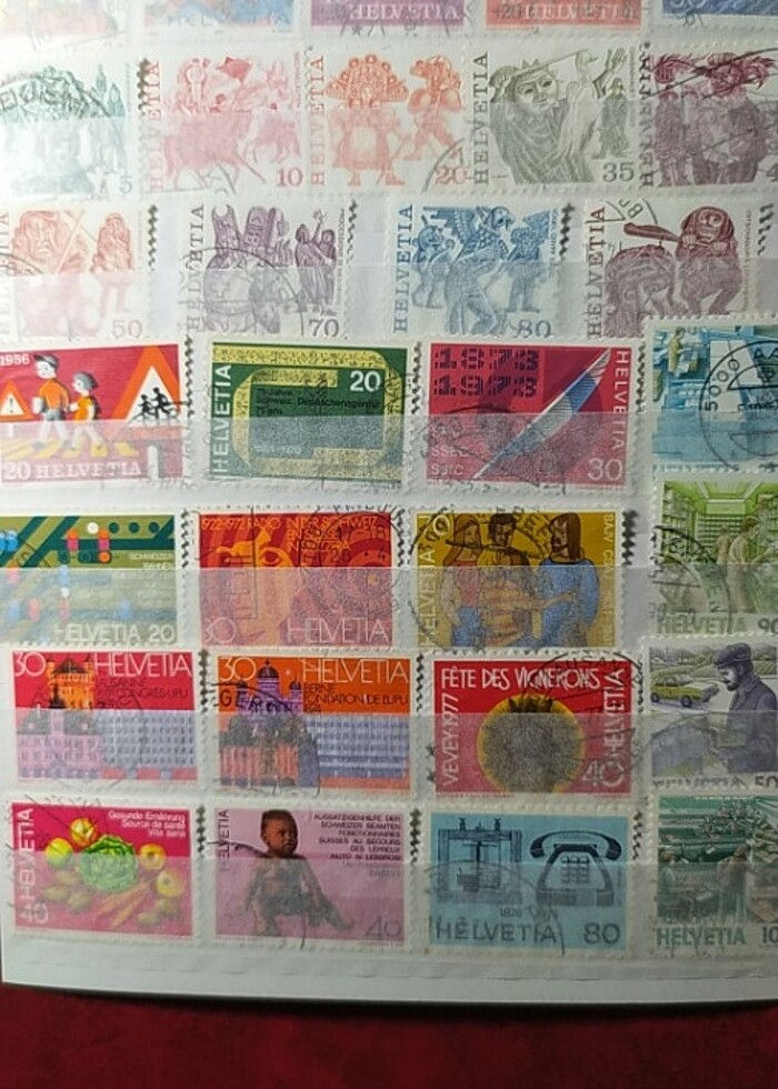 İSVİÇRE POSTA PULLARI KOLEKSİYONU  - Görsel 4