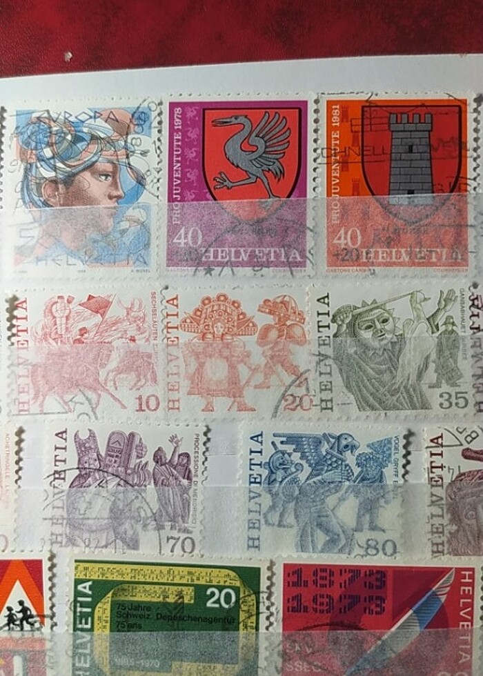 İSVİÇRE POSTA PULLARI KOLEKSİYONU  - Görsel 5