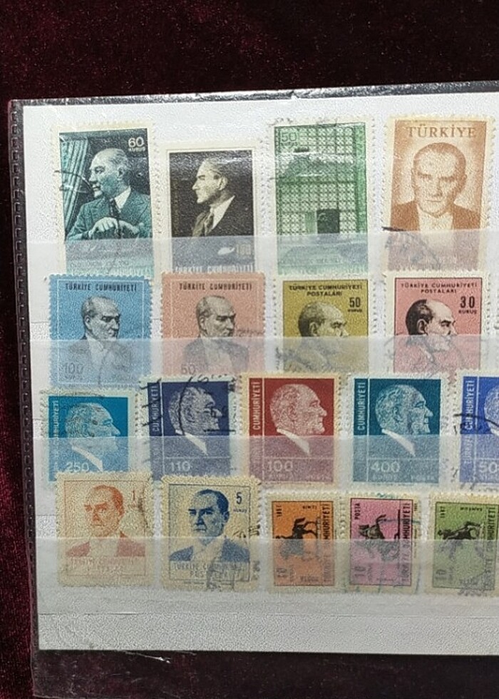 ATATÜRK TEMALI POSTA PULLARI KOLEKSİYONU - Görsel 2