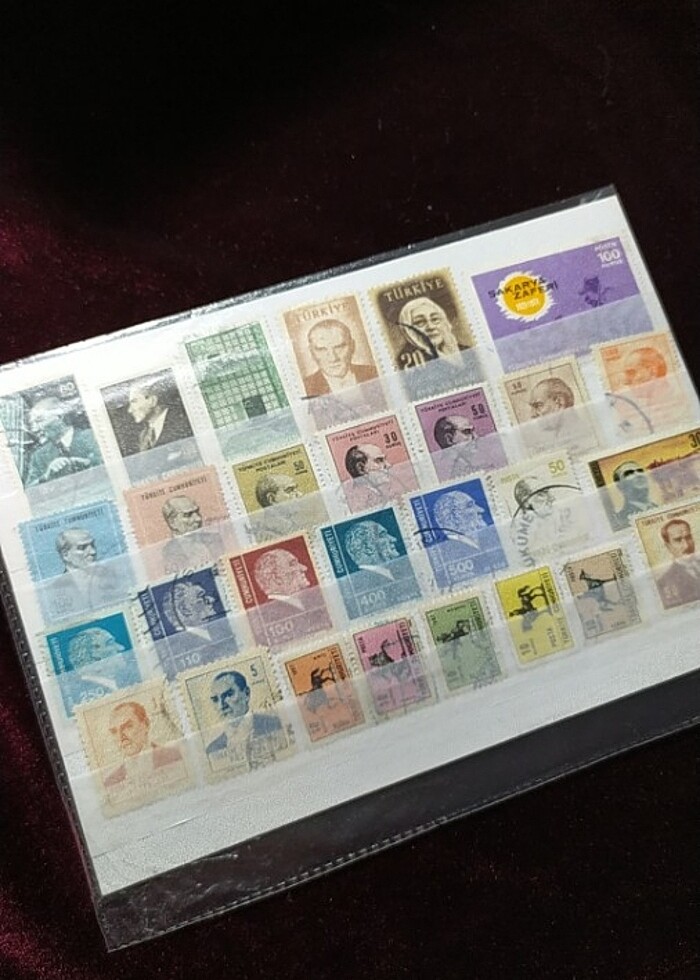 ATATÜRK TEMALI POSTA PULLARI KOLEKSİYONU - Görsel 4